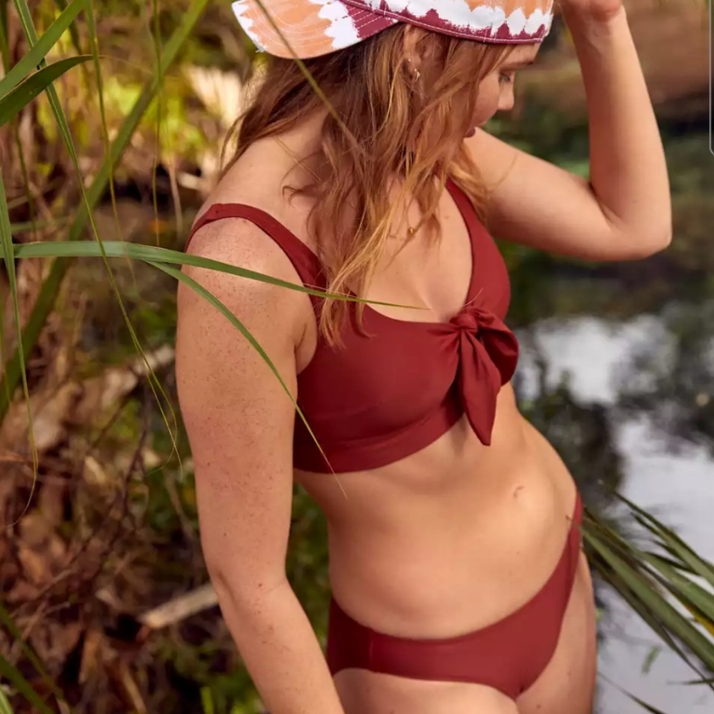 Aerie Tie Banded Wide Strap Bikini Set